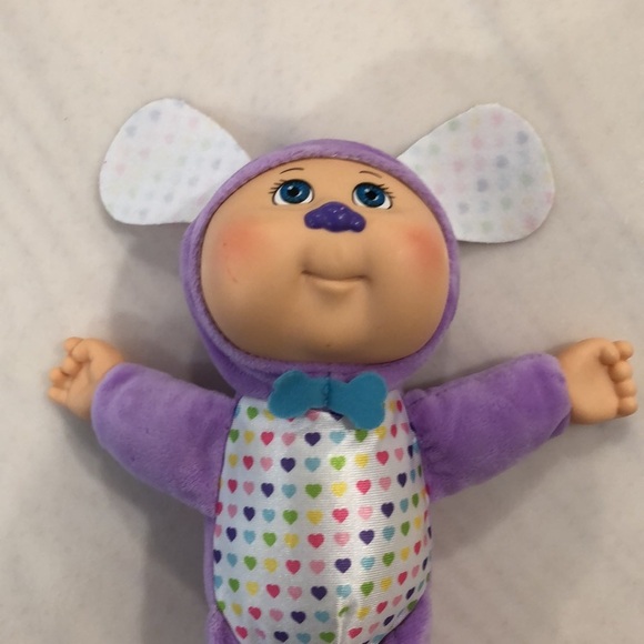Cabbage Patch Kid kids cuties purple Sadie  puppy doll hearts plush - Picture 3 of 11